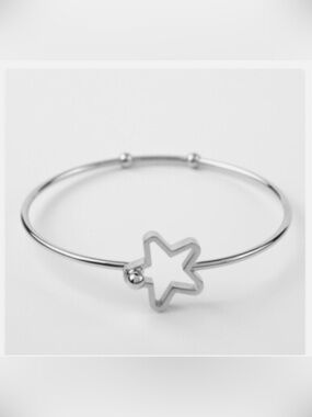 PLUNDER SILVER “STAR SPANGLED” CUFF BANGLE BRACELET - BRAND NEW!